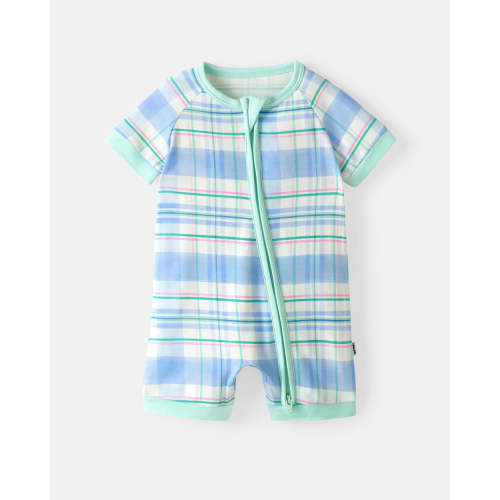 Springtime Plaid Shorty Zippy | Little Sleepies