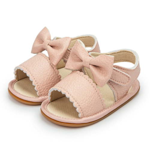 Meckior Baby Girls Sandals Rubber Sole Infant Summer Dress Shoes for Newborn 0-18 Months