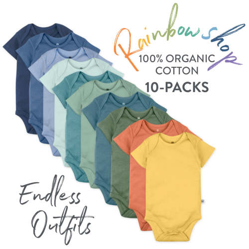 10-Pack Organic Cotton Short Sleeve Bodysuits | Honest Baby Clothing