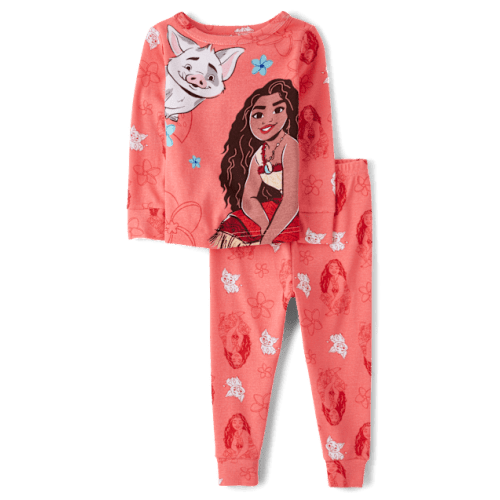 Baby And Toddler Girls Moana™ Snug Fit Cotton Pajamas - Multi