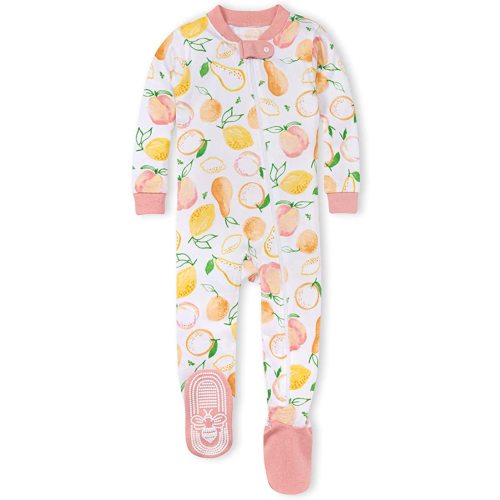 Burt's Bees Baby Baby Girls' Sleeper Pajamas, Zip Front Non-slip Footed Sleeper Pjs, 100% Organic Cotton