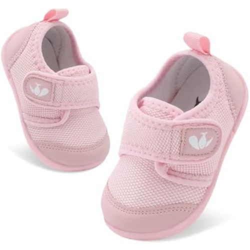 FEETCITY Baby First Walking Shoes Boys Girls Infant Sneakers Crib Shoes Breathable Lightweight Slip On Shoes