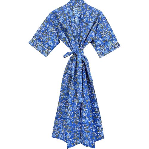 Hand block print Cotton Kimono bikini cover up,Indian Hand block print Cotton Bath Robe,Swim Wear,Nighrwere Dressing Gown