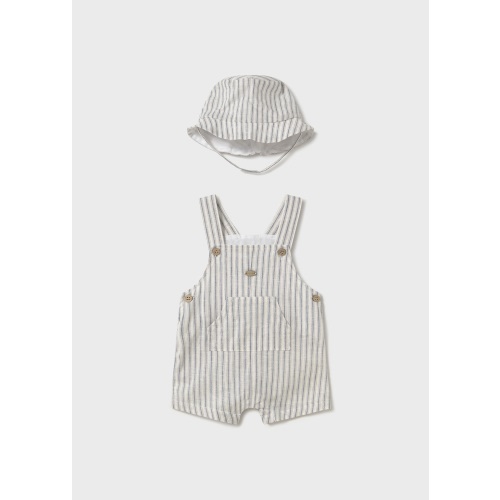 Newborn Printed Romper with Hat