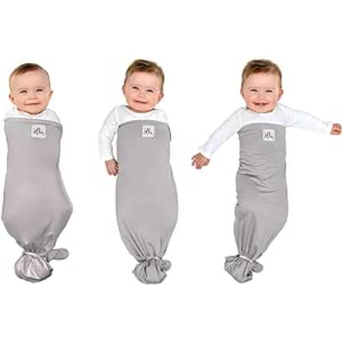 The Ollie Swaddle - Helps to Reduce The Moro (Startle) Reflex - Made from a Custom Designed Moisture-Wicking Material (Stone)