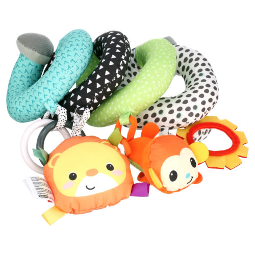 Infantino Spiral Activity Toy, Wraparound, Age Group 6-12 Months, Multicolor Animals