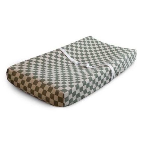 Extra Soft Muslin Changing Pad Cover Olive Check One Size