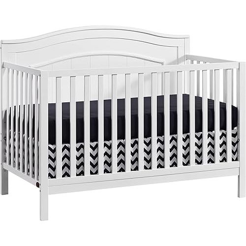 Oxford Baby Nolan 4-in-1 Convertible Baby Crib, Snow White, GreenGuard Gold Certified