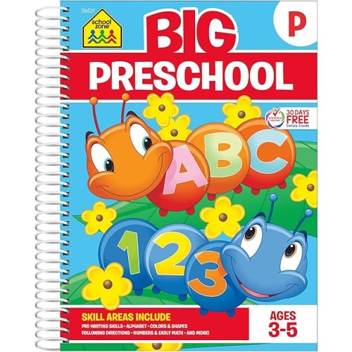 Big Preschool Workbook – Spiral-bound