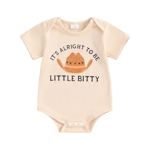 Mokoggiri Newborn Baby Boys Western Romper Shirt Summer One Piece Outfits Crew Neck Horse Cow Print Short Sleeve Bodysuit Top