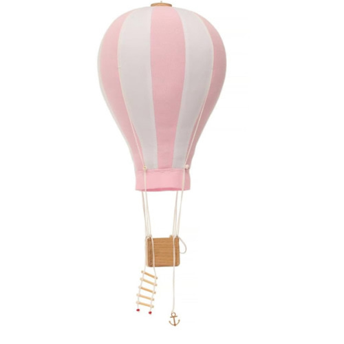 Hanging Pink-White Hot Air Balloon Kid Nursery Children Room Decor Baby Shower Gift Large 12 in