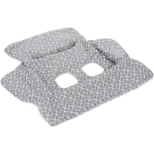 Diono Shop 'n Go Cart Liner, Shopping Cart Cover for Baby, Restaurant High Chair Cover for Baby, Infant, Toddler, Machine Washable, Gray