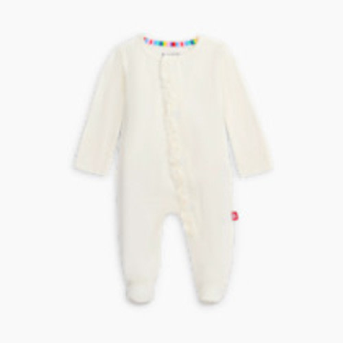 Magnetic Me Modal Magnetic Ruffle Footie - Ruffle Egret, 0-3 M