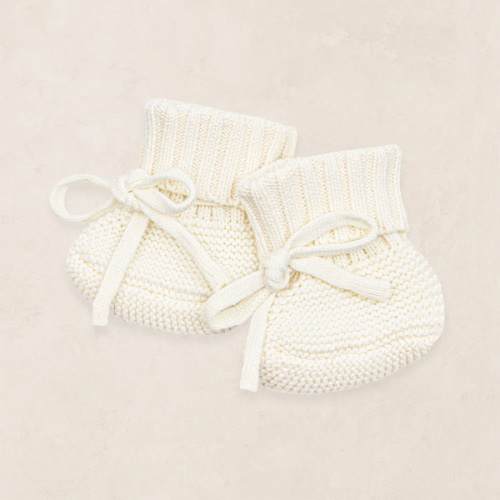 Knit Booties - Ivory