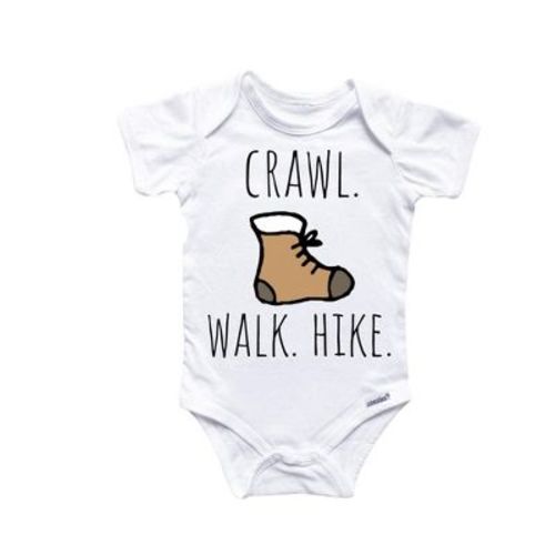 Mountain Hiking Onesie® Baby Boy Girl Clothes Infant Bodysuit Funny Cute Newborn GS1 White 3-6M Onesie®