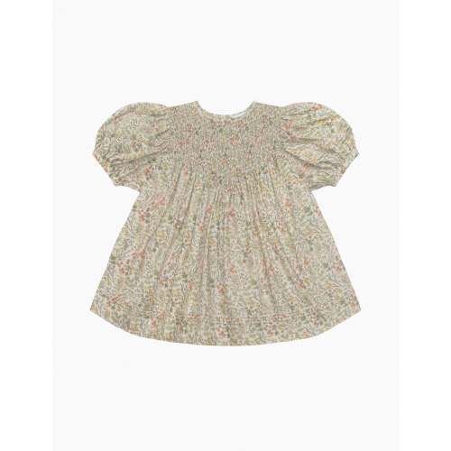 Ottilie Dress in Wild Strawberry Floral Organic Cotton