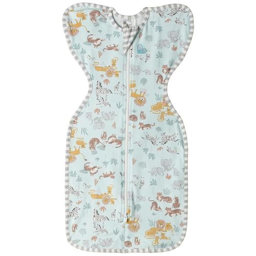 Love to Dream Swaddle UP, Sleep Sack 0-3 Months, Self-Soothing, Improves Sleep, Snug Fit Helps Calm Startle Reflex, Baby Essentials Must Haves Newborn, 1.0 TOG, 8-13 lbs, Safari