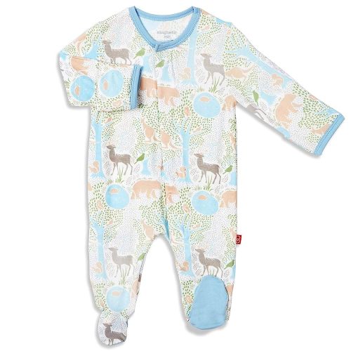 Magnetic Me Footie Pajamas Soft Modal Baby Sleepwear with Quick Magnetic Fastener | Boys and Girls Sleeper Preemie-24 Months