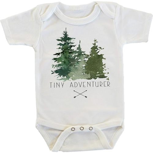 Witty and Bitty Tiny Adventurer Outdoorsy Hiking National Parks Onesie/Bodysuit