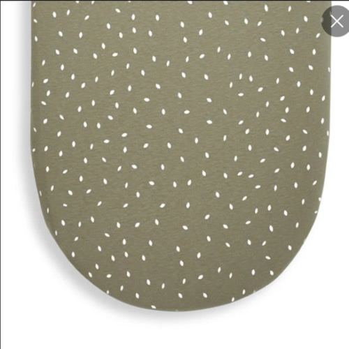 The Little Green Sheep | Organic Moses Basket Fitted Sheet - Juniper Rice ‐ The Little Green Sheep