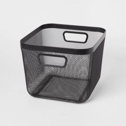 Small Metal Mesh Bin Black - Brightroom™