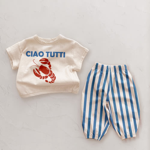 CIAO TUTTI Baby 2-Piece Lobster T-Shirt Pants Set