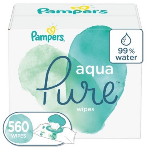 Pampers Aqua Pure Wipes, Size: (560ct)