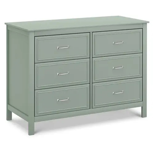 DaVinci Charlie 6-Drawer Double Dresser in Light Sage, GREENGUARD Gold Certified