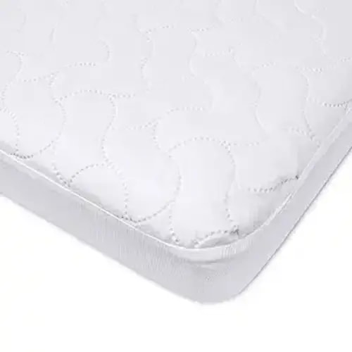 American Baby Company Waterproof Fitted Porta/Mini Crib Protective Mattress Pad Cover, White, for Boys and Girls, 1 Count (Pack of 1)