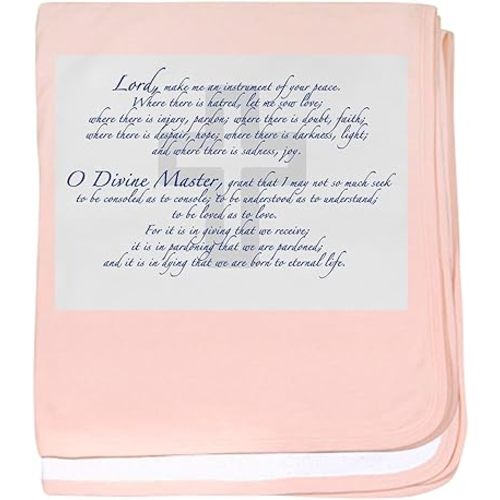 CafePress Prayer of St. Francis Baby Blanket, Super Soft Newborn Swaddle