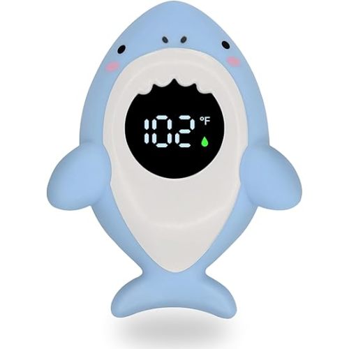 Baby Bath Water Thermometer for Bathtub Temperature - Safety Tub Thermometer with Temp Warning - Bath Thermometer & Room Thermometer Floating Baby Bath Toy for Infants Newborn Toddlers Girls Boys