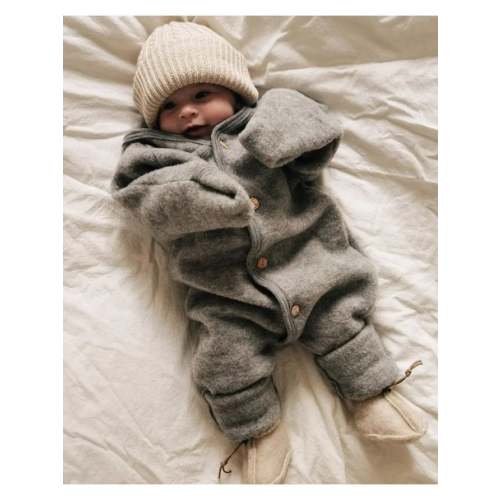 Engel Natur Overall wool fleece - grey: super soft & warm! | Ziloen - Ziloen