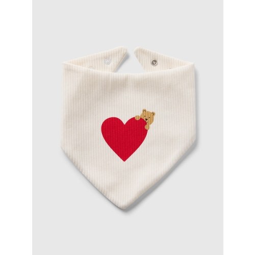 Baby TinyRib Bear Heart Bib