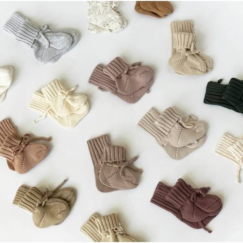 Knit Baby Booties Cotton knitted Socks