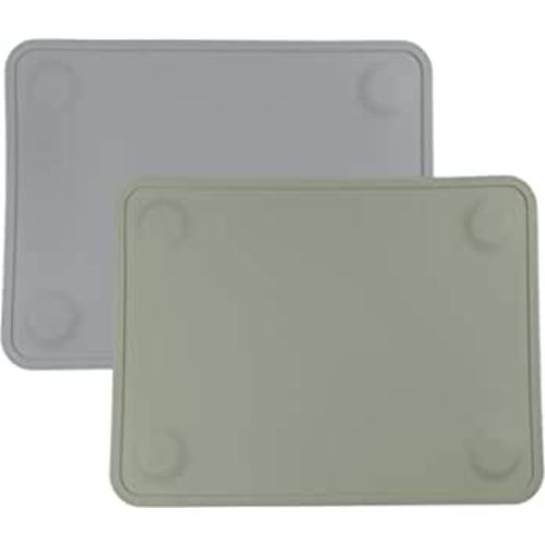 Amazon.com: WeeSprout Silicone Suction Placemats for Babies, Toddlers & Kids, Durable Food Grade Silicone with Non-Slip Suction, Dishwasher Safe, for Dining Table & Restaurants + Travel Case, 2 Pack : Baby