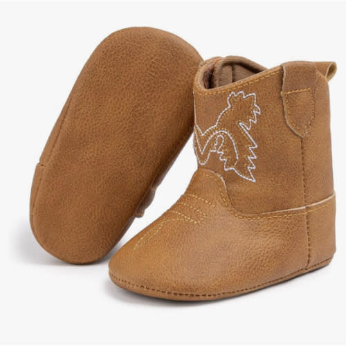 Meckior Baby Girls Cowboy Tassel Boots Side Zipper Moccasins Soft Bottom Non-Slip Toddler Shoe