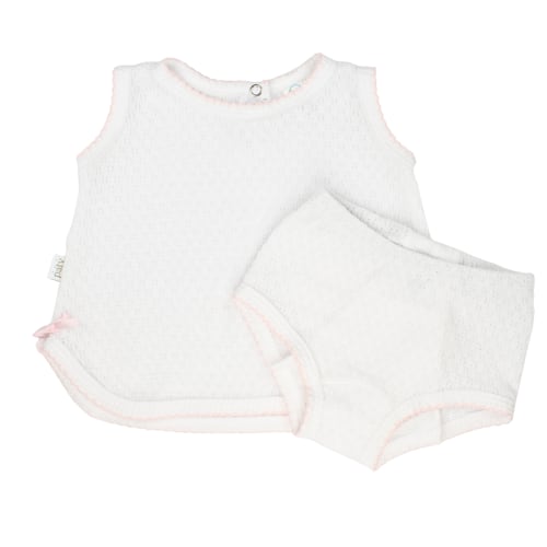 Paty Knit, 2 PC Sleeveless Diaper Set #136
