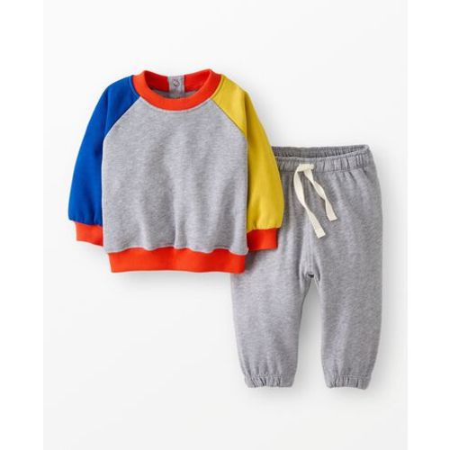 Baby French Terry Colorblock Sweatshirt & Sweatpants Set