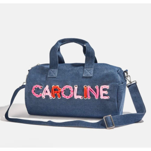 Thready to Go Kids' Custom Duffle - Dark Denim/Pink Multi