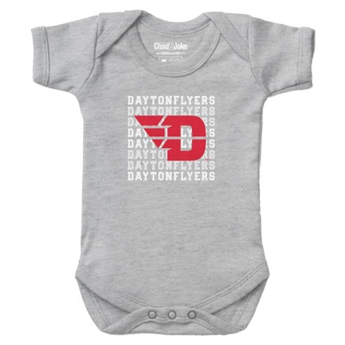 Dayton Flyers Chad & Jake Newborn & Infant Retro Bodysuit - Heather Gray