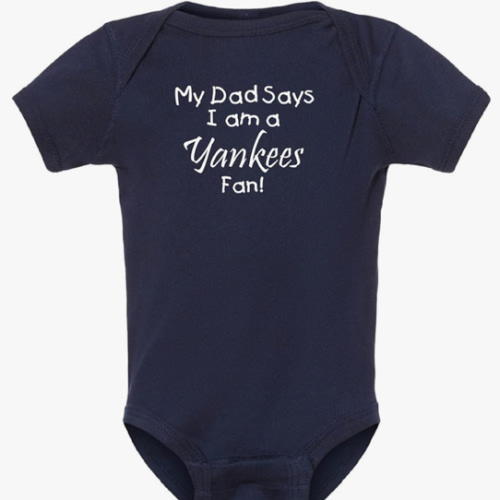 Cute My Dad Says I am a Baseball Fan Baby Bodysuit