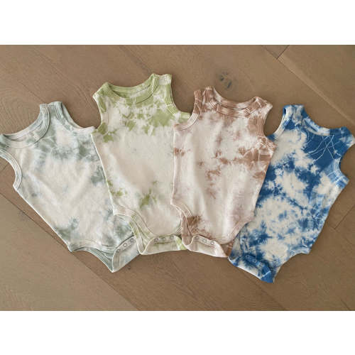 Organic Cotton Sleeveless Bodysuit - Tie Dye