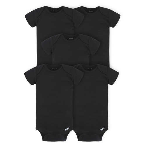 Gerber 5-Pack Gender Neutral Baby Onesies, Cotton Rib Bodysuits for Girls and Boys