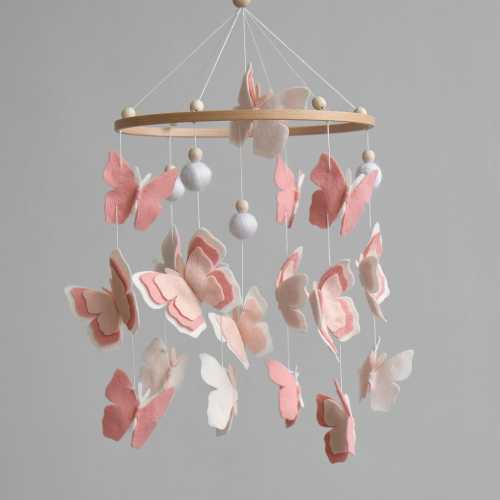 Butterfly Baby Mobile – Handmade Felt Nursery Decor