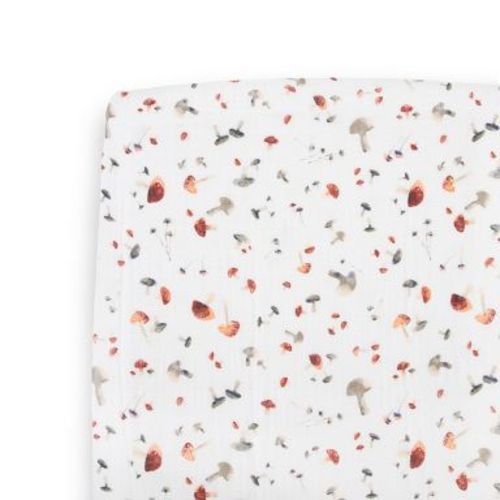Little Unicorn Cotton Muslin Crib Sheet - Mushrooms