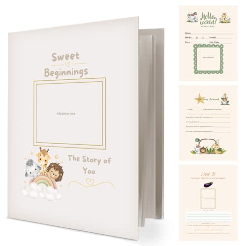 Pregnancy Journal, Baby Book - Hardcover Spiral Journal to Document Your Baby's Milestones w/ Pregnancy Facts - Perfect Keepsake to Remember Your Pregnancy and Baby's Growth