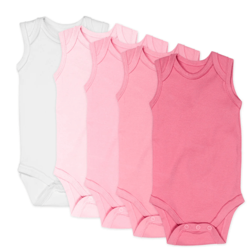5-Pack Organic Cotton Sleeveless Bodysuits | Honest Baby Clothing