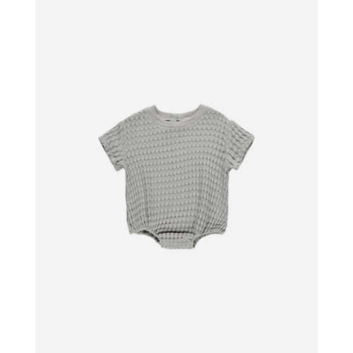 0-3M: Relaxed Bubble Romper || Dusty Blue