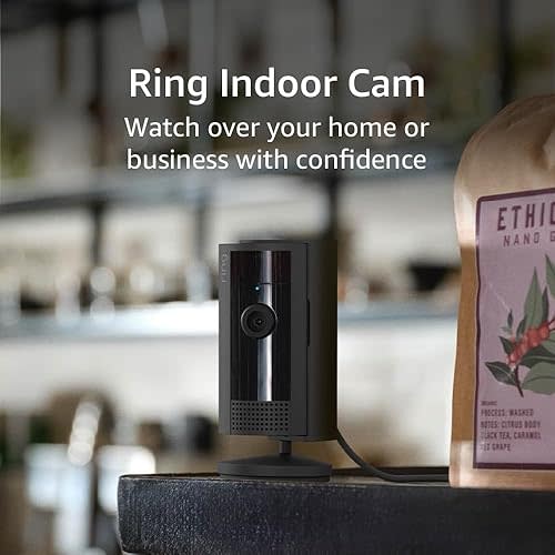 Ring Indoor Cam (newest model) — Home or business security in 1080p HD video, Black