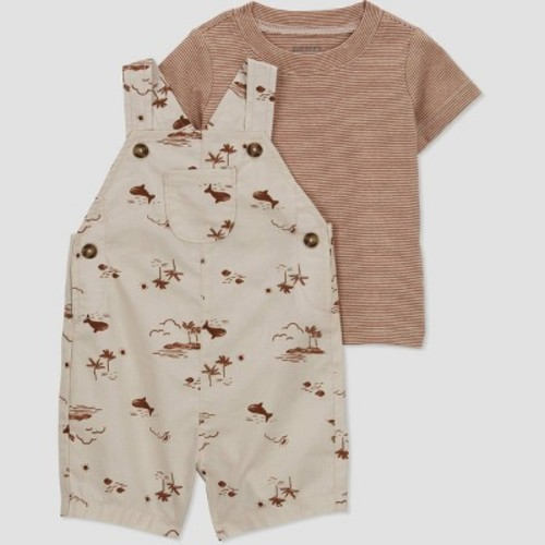 Carter's Just One You® Baby Boys' Scenic Overalls - Brown, Size: Newborn